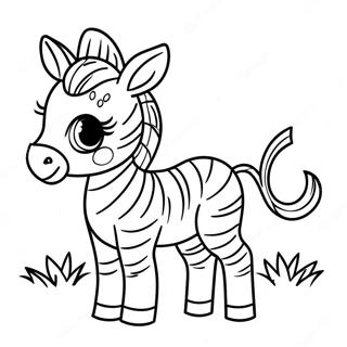 Schattige Baby Zebra Kleurplaat 372-298