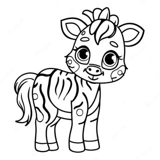 Schattige Baby Zebra Kleurplaat 372-299