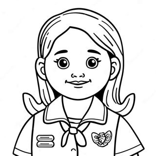 Kleurplaat Van Kleurrijke Girl Scout Belofte 37336-31095