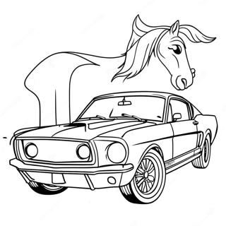 Classic Mustang Gt Kleurplaat 3740-3038