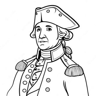 George Washington In Militair Uniform Kleurplaat 37617-31315