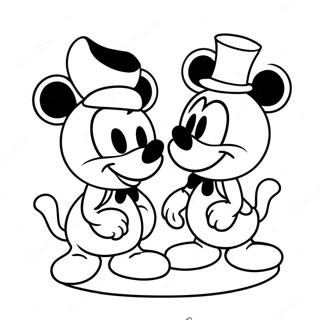 Mickey En Minnie Liefdesvogels Kleurplaat 37647-31318