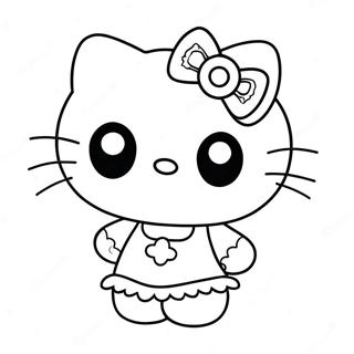 Schattige Zombie Hello Kitty Kleurplaat 37897-31530