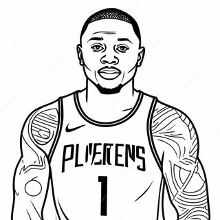 Damian Lillard Kleurplaat 38266-31814