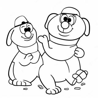 Burt En Ernie Spelen Met Speelgoed Kleurplaat 38317-31862