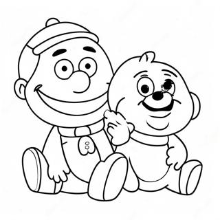 Burt En Ernie Spelen Met Speelgoed Kleurplaat 38317-31864