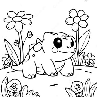 Bulbasaur In Een Bloementuin Kleurplaat 38407-31925