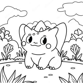 Bulbasaur In Een Bloementuin Kleurplaat 38407-31927