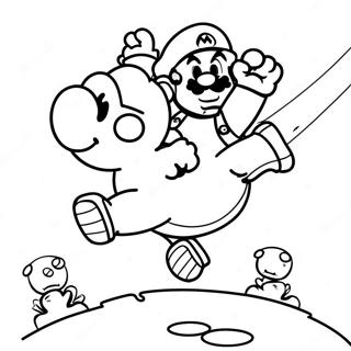 Mario Springt Over Goomba Kleurplaat 38447-31972