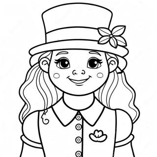 Meisje Leprechaun Kleurplaten