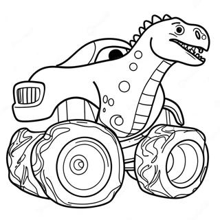 Dino Monstertruck Kleurplaat 39127-32486