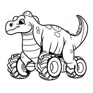 Dino Monstertruck Kleurplaat 39127-32487