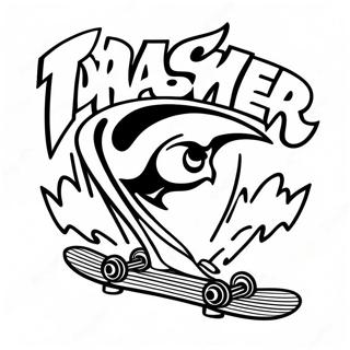 Thrasher Skateboard Kleurplaten