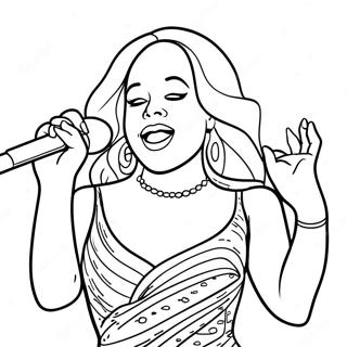 Mariah Carey Zingt Op Het Podium Kleurplaat 39378-32692