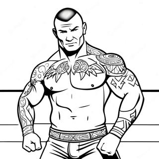 Randy Orton In Actie Kleurplaat 39388-32701