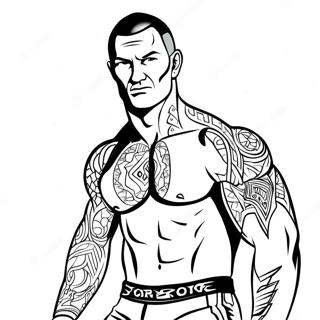 Randy Orton In Actie Kleurplaat 39388-32702