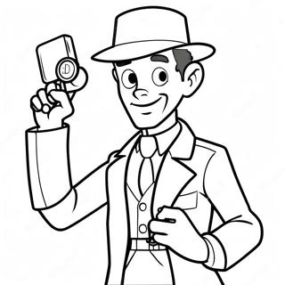 Inspecteur Gadget Met Zijn Gadgetarm Kleurplaat 39688-32934