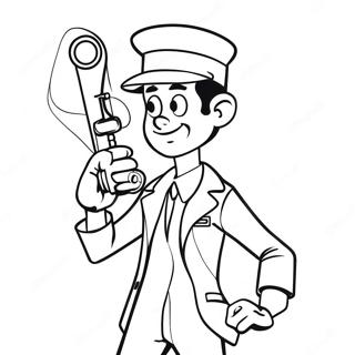 Inspecteur Gadget Met Zijn Gadgetarm Kleurplaat 39688-32936