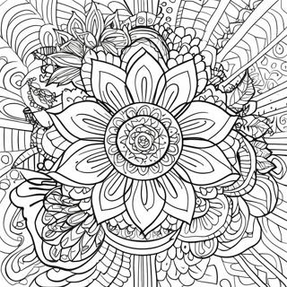 Moeilijke Bloemen Mandala Kleurplaat 39717-32956