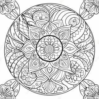 Heilige Geometrie Mandala Kleurplaat 39747-32974