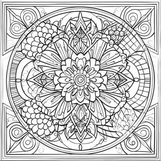 Heilige Geometrie Mandala Kleurplaat 39747-32976