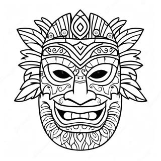 Tiki Masker Kleurplaat 39768-32999