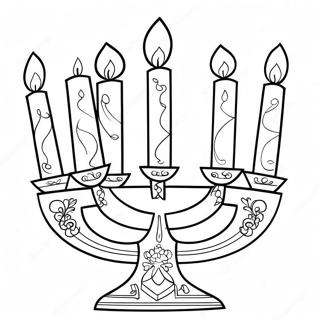 Hanukkah Menorah Kleurplaat 39997-33170