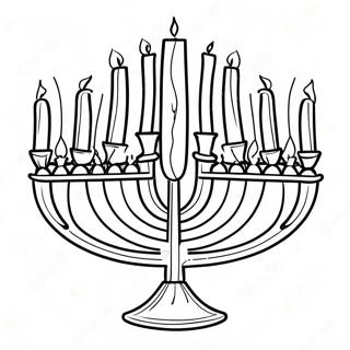 Hanukkah Menorah Kleurplaat 39997-33171