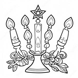 Decoratieve Hanukkah Menorah Kleurplaat 39998-33181