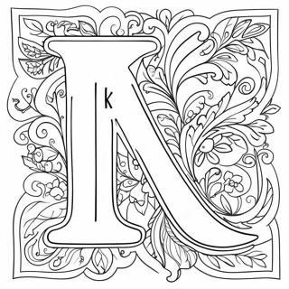 Letter K Kleurplaat 4000-3236