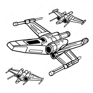 X Wing Starfighter In Vlucht Kleurplaat 40048-33216