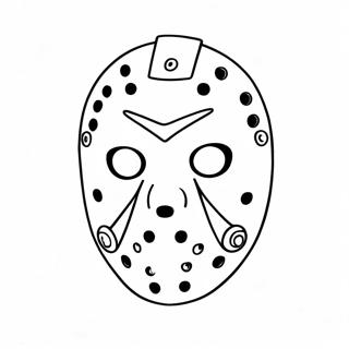 Jason Voorhees Masker Kleurplaat 40188-33337