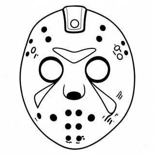 Jason Voorhees Masker Kleurplaat 40188-33338