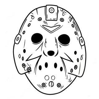 Jason Voorhees Masker Kleurplaat 40188-33339