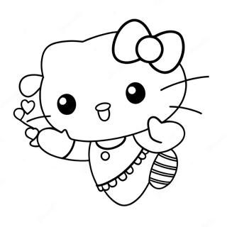 Hello Kitty Schopt De Bal Kleurplaat 40348-33446