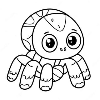 Schattige Tarantula Met Grote Ogen Kleurplaat 40518-33588