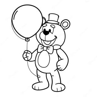 Funtime Freddy Met Ballon Kleurplaat 40849-33852