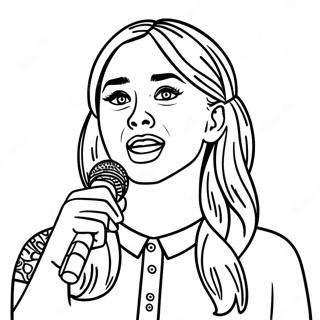 Sabrina Carpenter Zingt Op Het Podium Kleurplaat 40959-33912