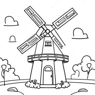 Molen Kleurplaat 41028-33978