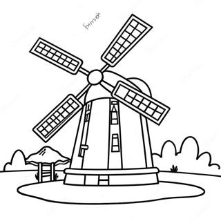 Molen Kleurplaat 41028-33979