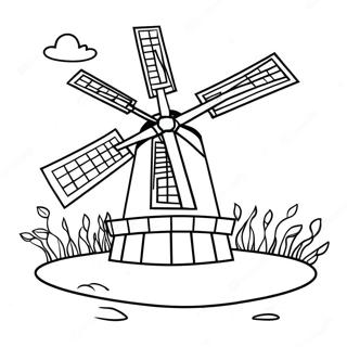 Molen Kleurplaat 41028-34079