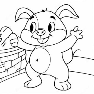 Porky Pig Kleurplaat 41088-34125