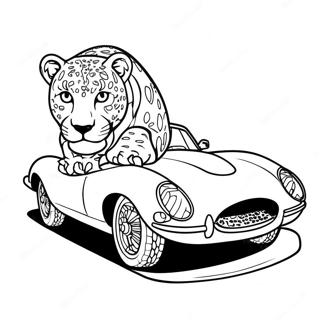 Sportieve Jaguar Auto Kleurplaat 41159-34182