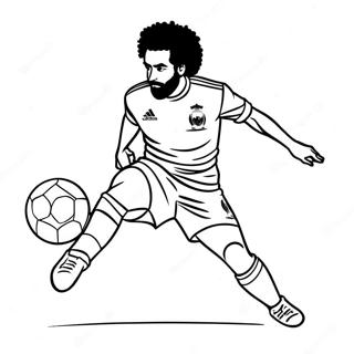 Mo Salah Dribbelen Met De Bal Kleurplaat 41189-34215