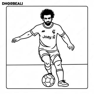 Mo Salah Dribbelen Met De Bal Kleurplaat 41189-34216