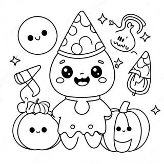 Kawaii Halloween Kleurplaat 41228-34230