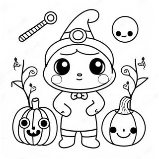 Kawaii Halloween Kleurplaat 41228-34232