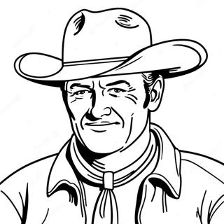 Klassieke John Wayne Cowboy Kleurplaat 41289-34281