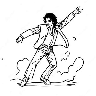 Michael Jackson Dansend In Moonwalk Kleurplaat 41440-34397