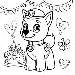 Paw Patrol Verjaardagsfeest Kleurplaat 41609-34518